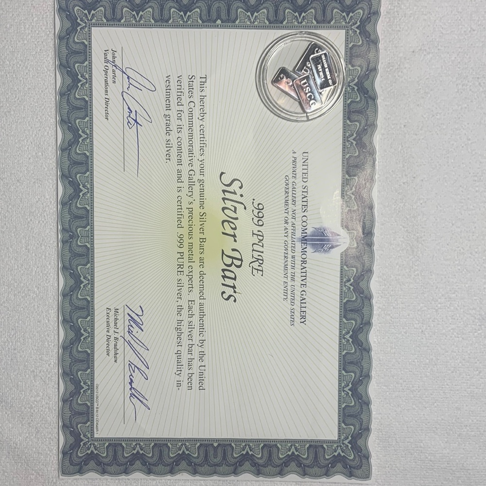 .999 Pure silver bars